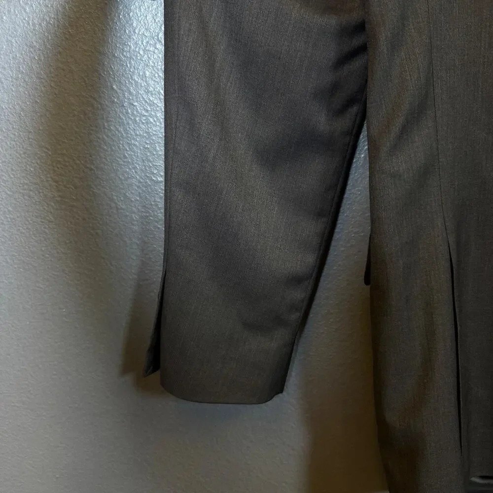 Ermenegildo Zegna 44 men's grey wool 2 dots wool blazer Saks Fifth Avenue